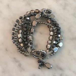 Silpada Hematite Stretch Bracelet